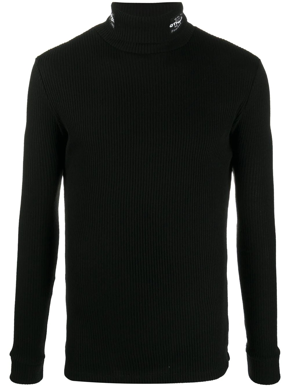 roll neck fitted jumper in fine knit - 1