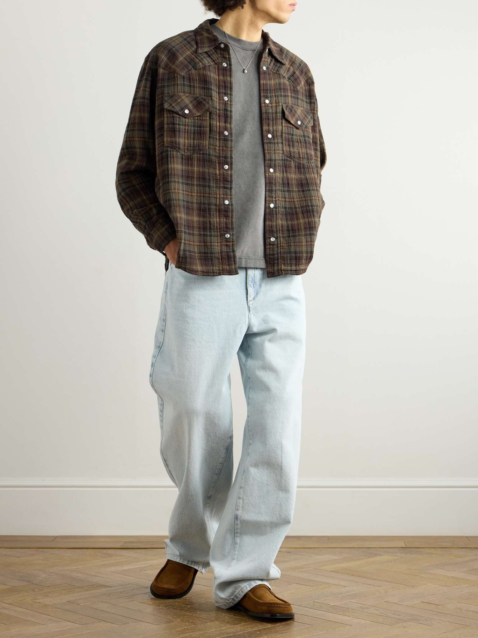 Panema Checked Cotton-Gauze Western Shirt - 2