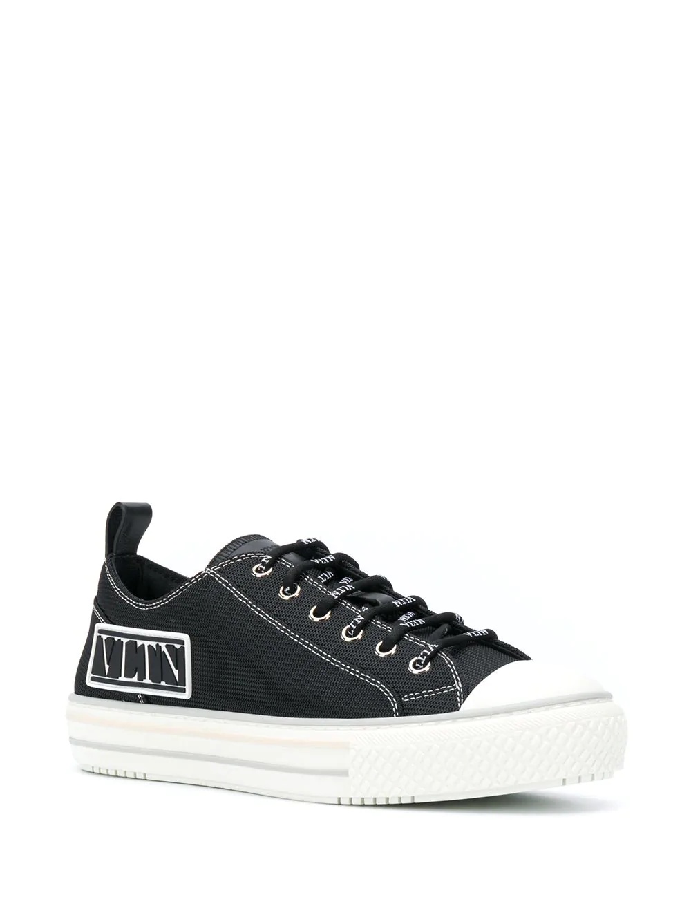 logo patch low-top sneakers - 2