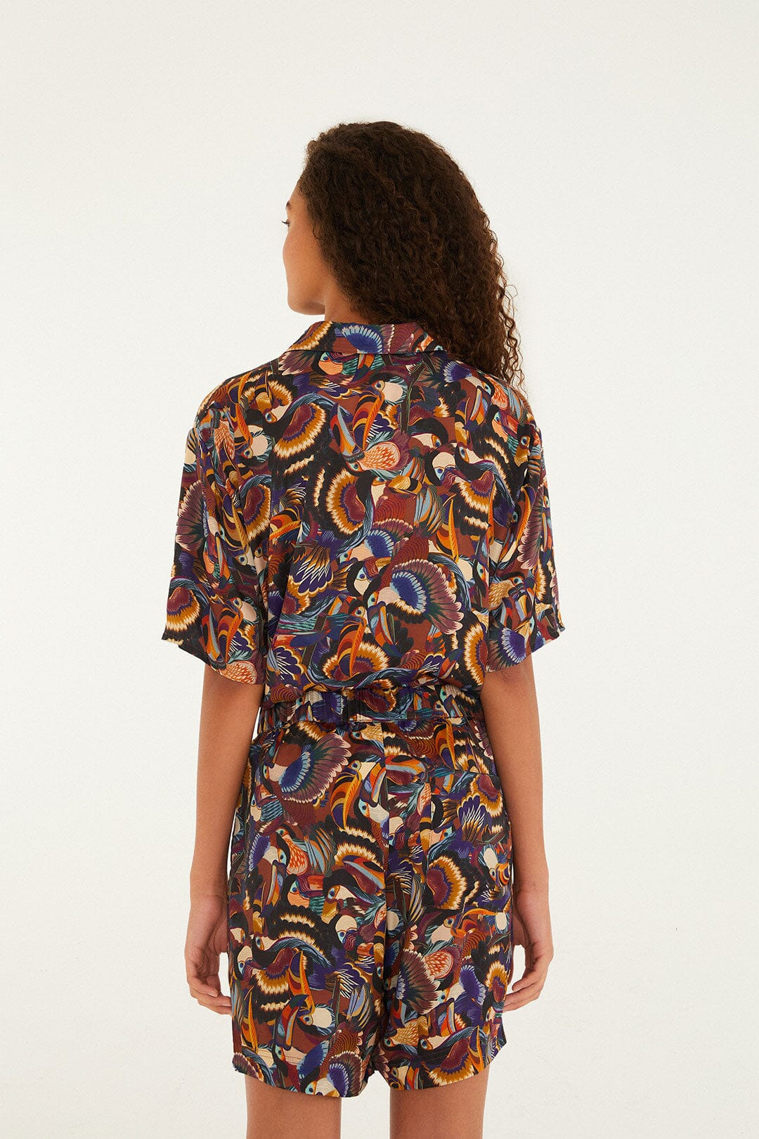 Multicolor Flying Toucans Lenzing� Ecovero� Shorts - 4