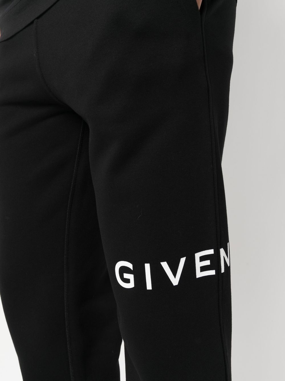 logo-print cotton track trousers - 5