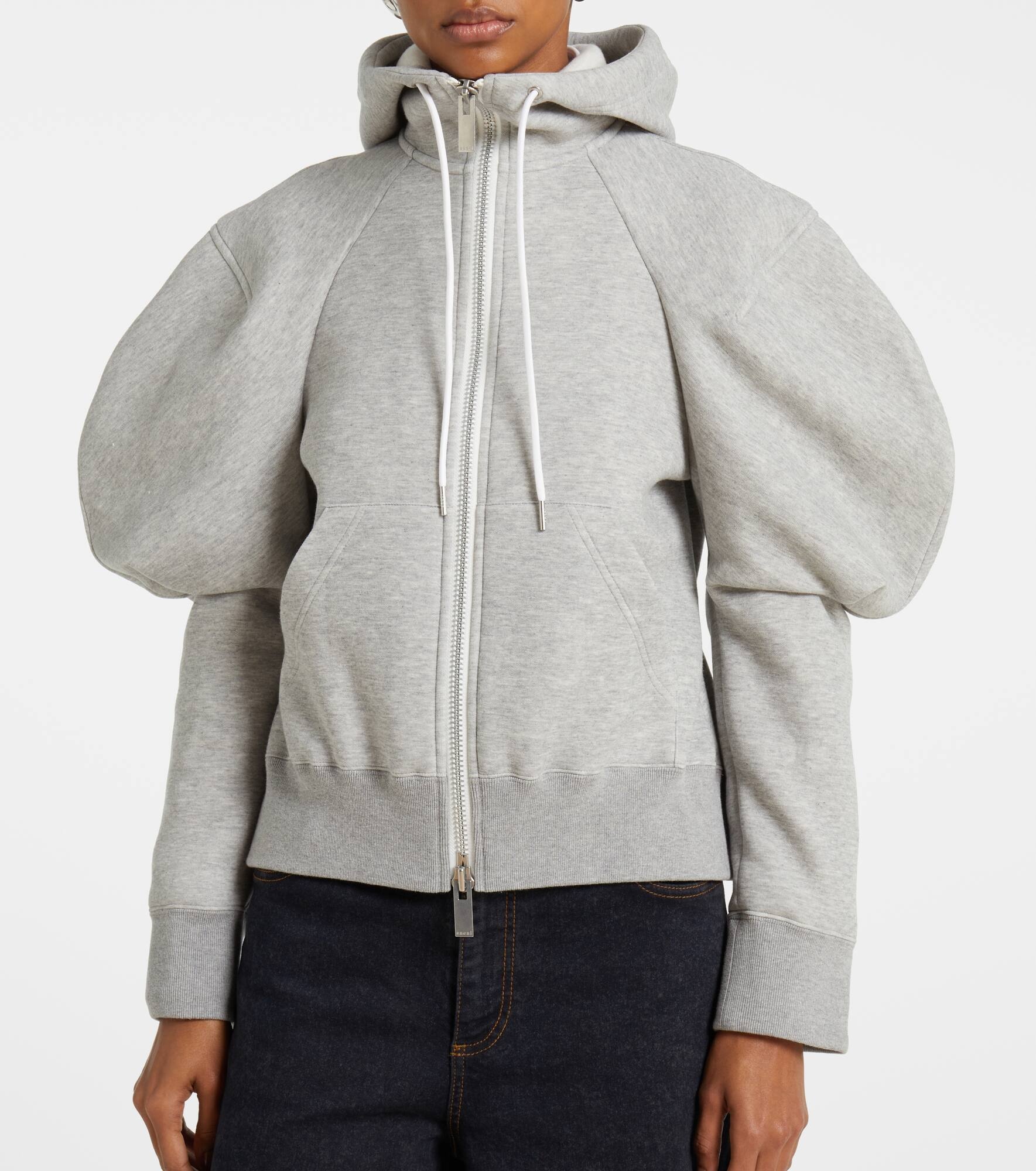 Cotton-blend jersey zip-up hoodie - 4