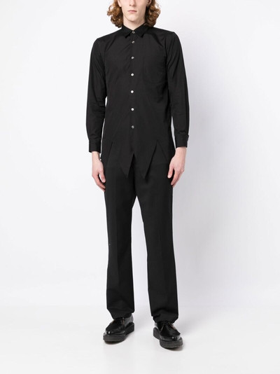 Comme des Garçons Homme Plus asymmetric cotton shirt outlook