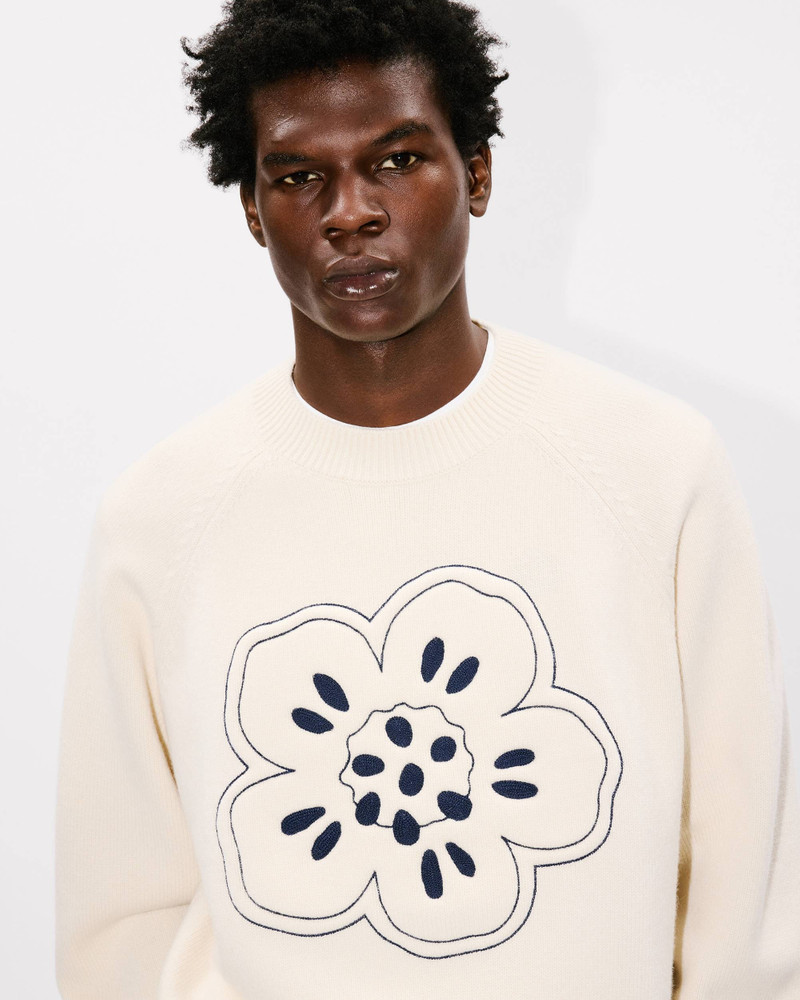 'Boke Flower' embroidered jumper in wool 6