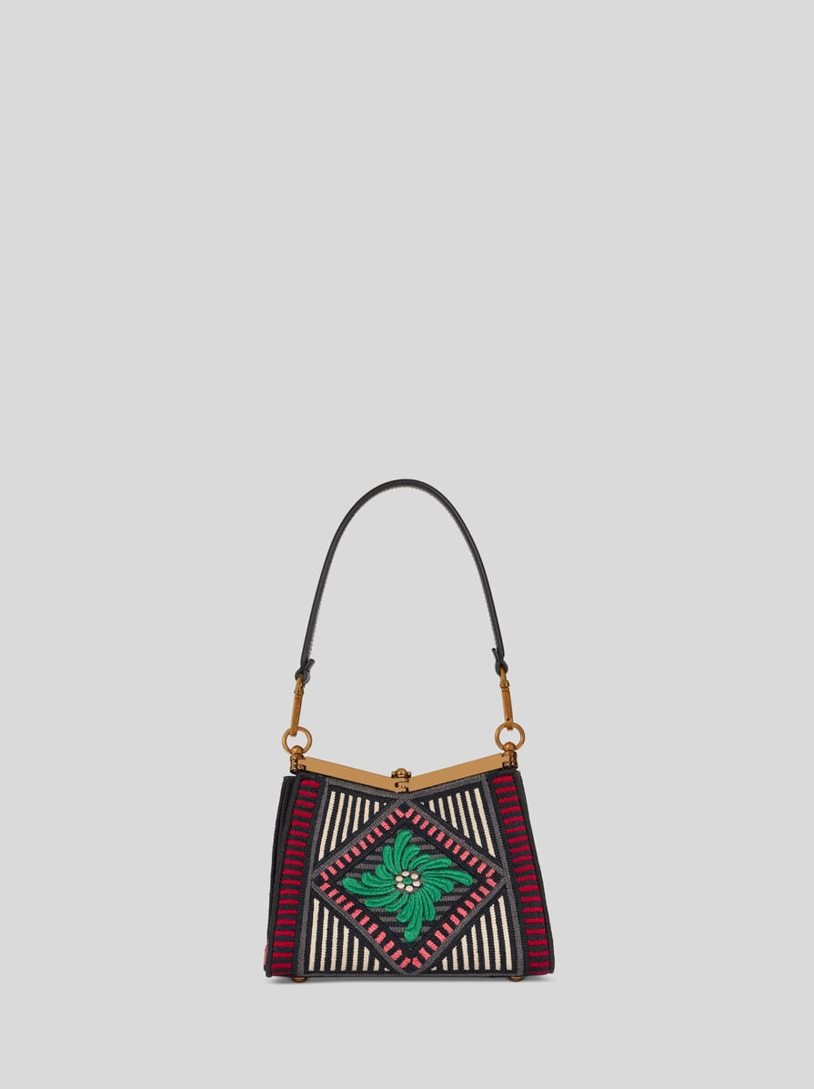SMALL VELA BAG WITH FLORAL EMBROIDERY - 3