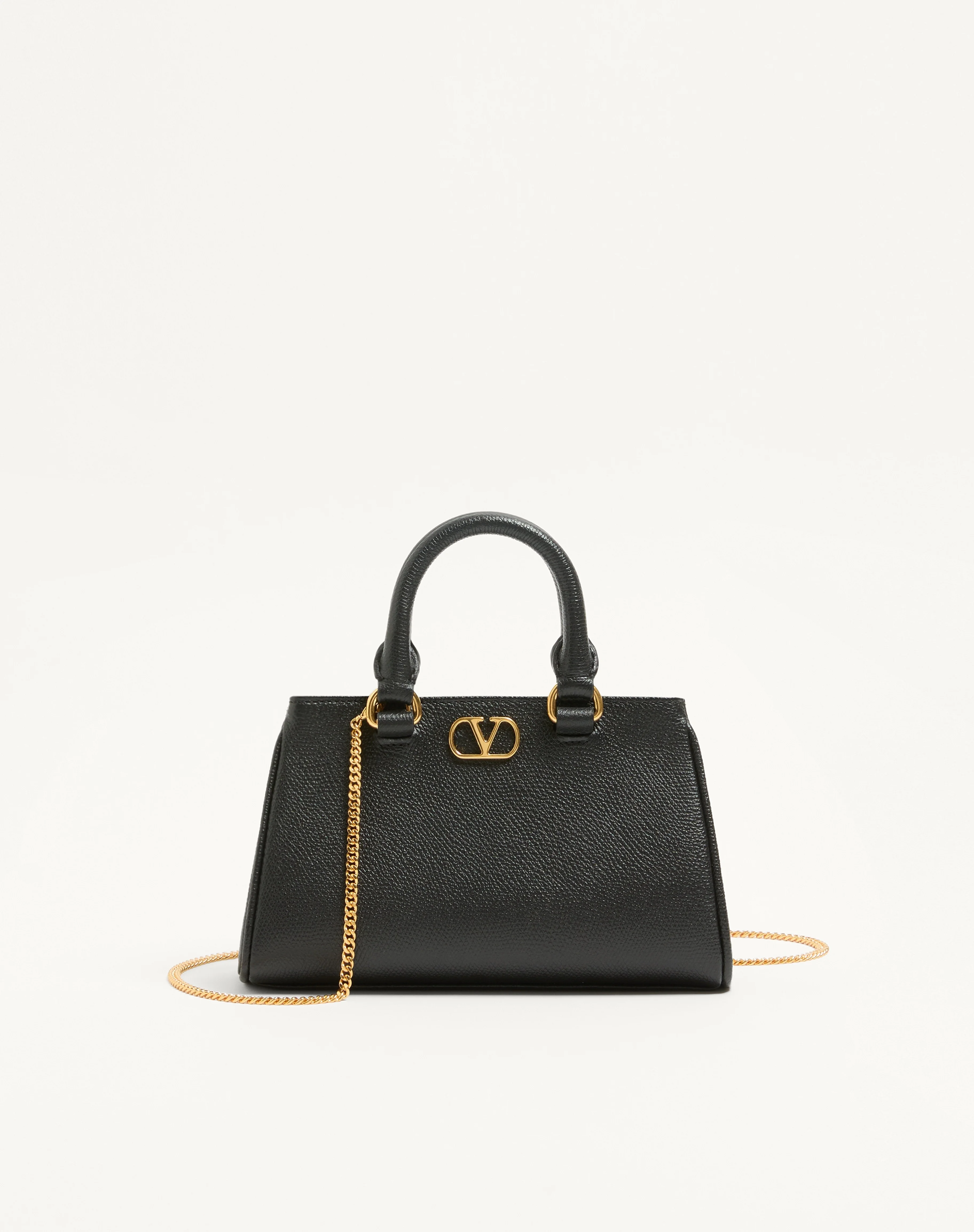 MINI VLOGO SIGNATURE BAG IN GRAINY CALFSKIN - 1