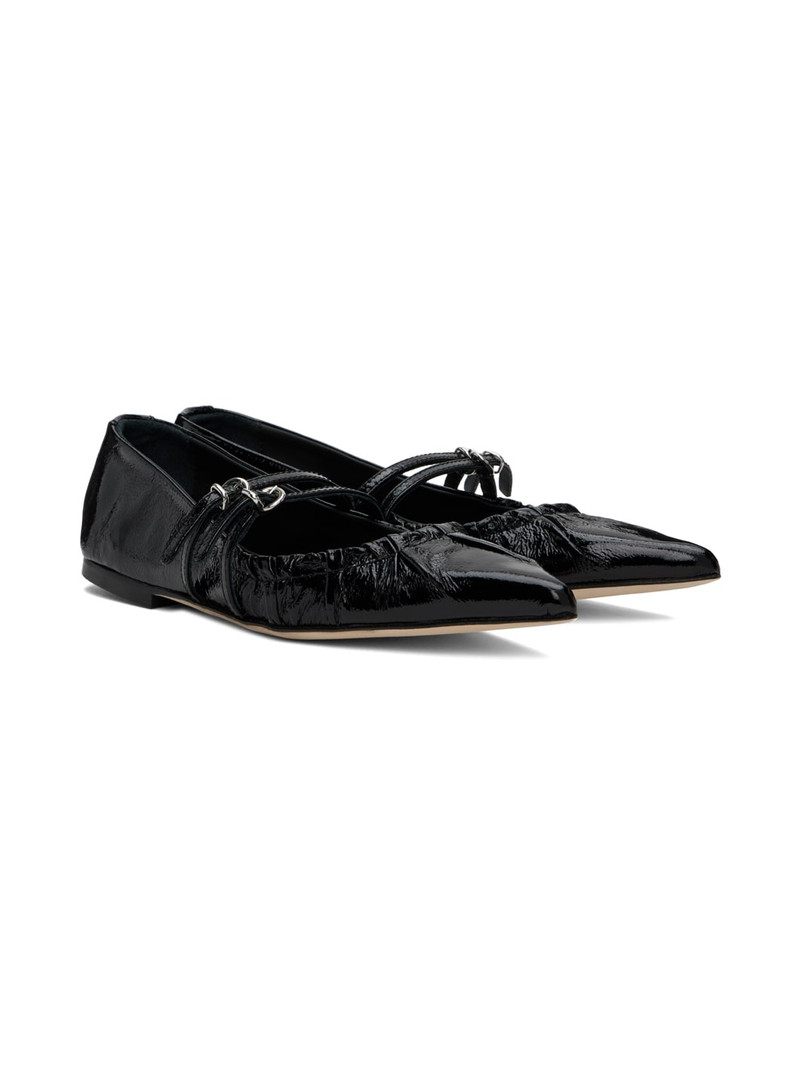 Black Naplak Ballerina Flats 4