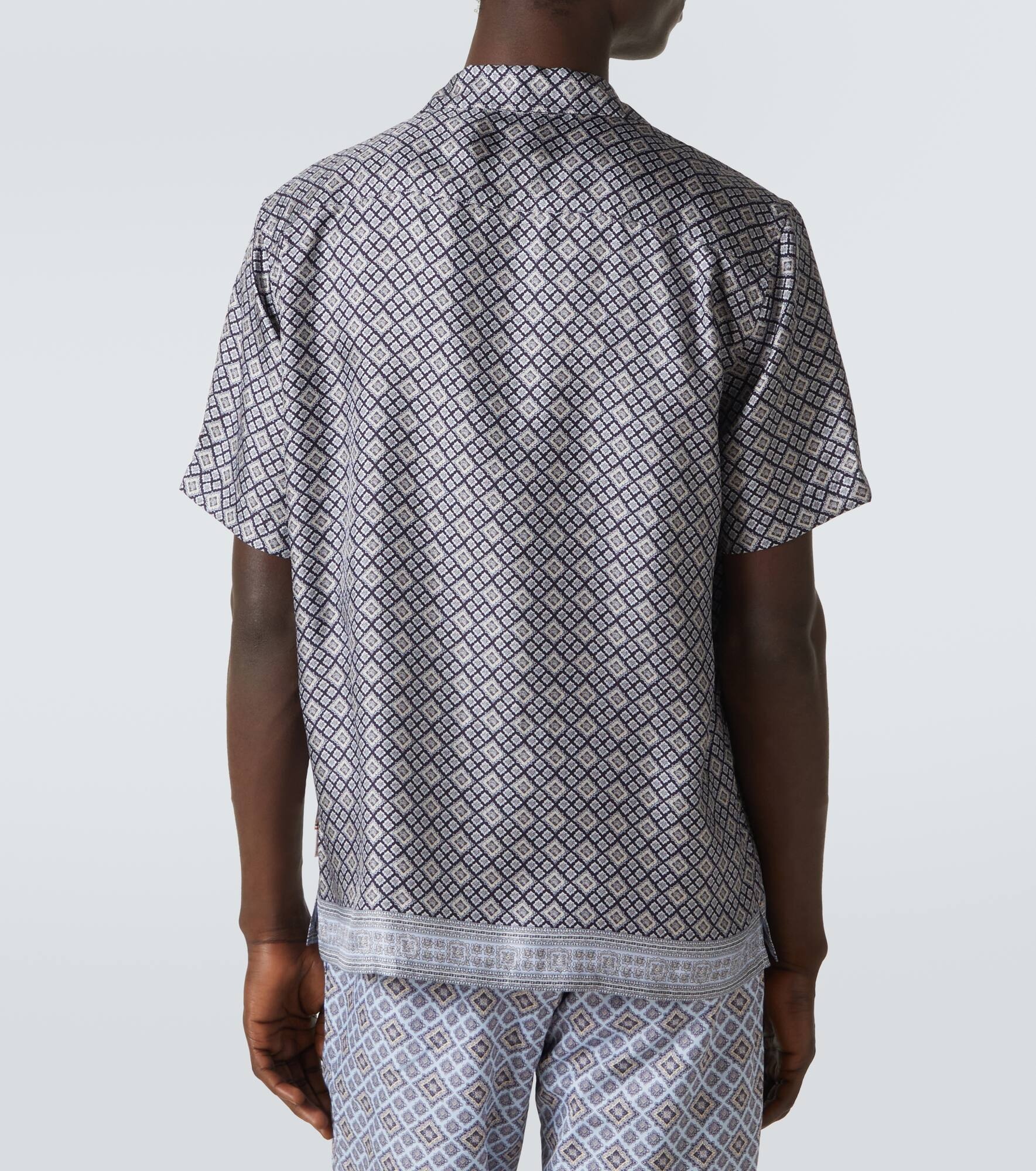 Maitan printed silk blowing shirt - 4