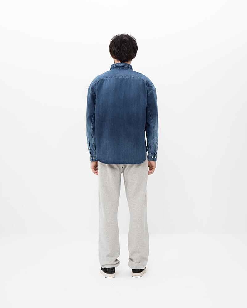 SS WORKHORSE SHIRT DMGD INDIGO - 5