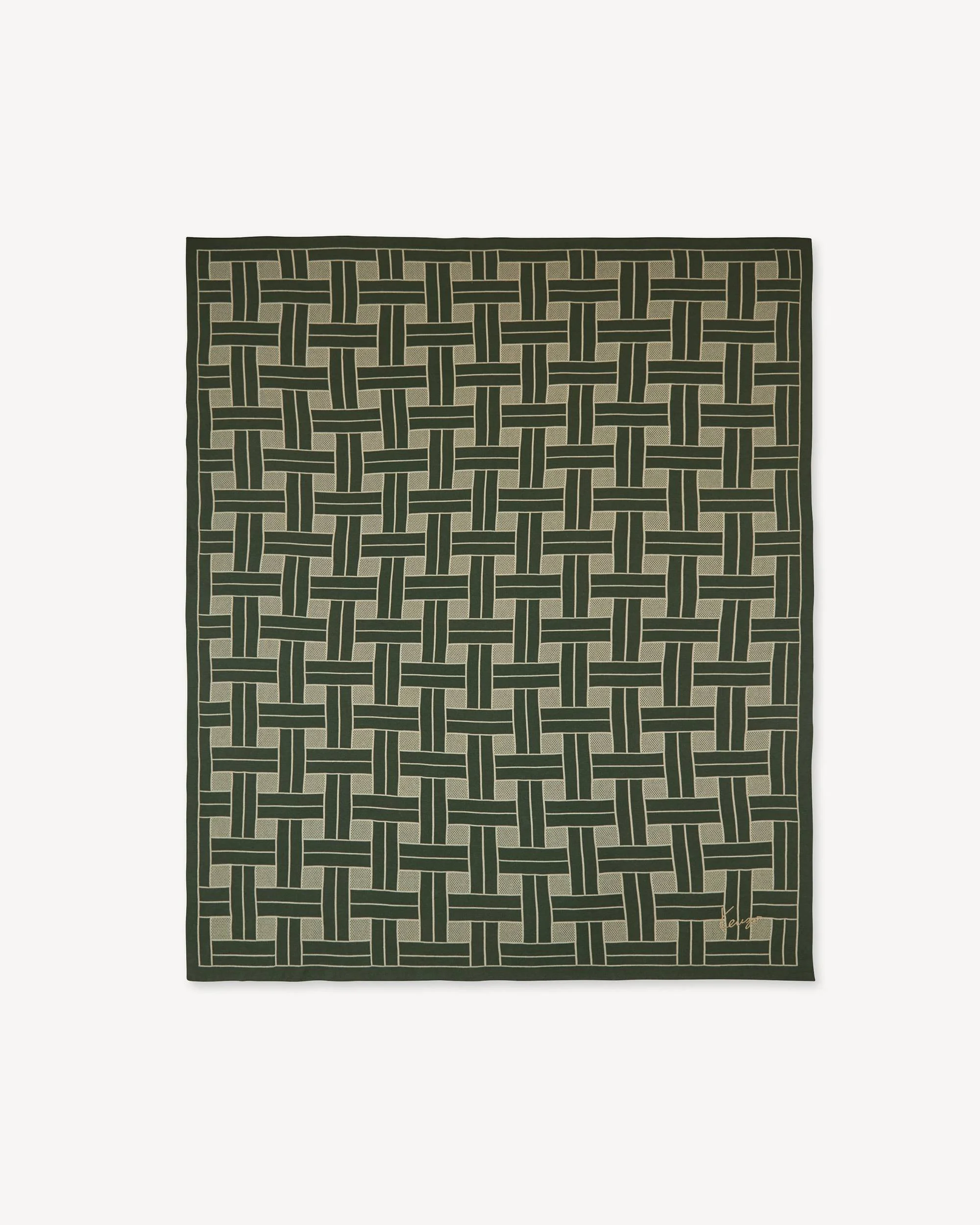 'KENZO Weave' embroidered knit plaid - 1