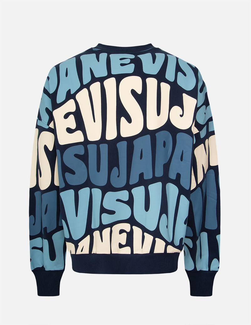 EVISU ALLOVER WAVY TEXT PRINT SWEATSHIRT outlook