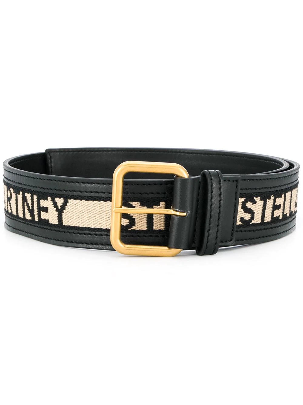 logo embroidered belt - 1