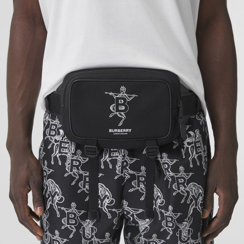 Mythical Alphabet Motif Technical Cotton Bum Bag 10