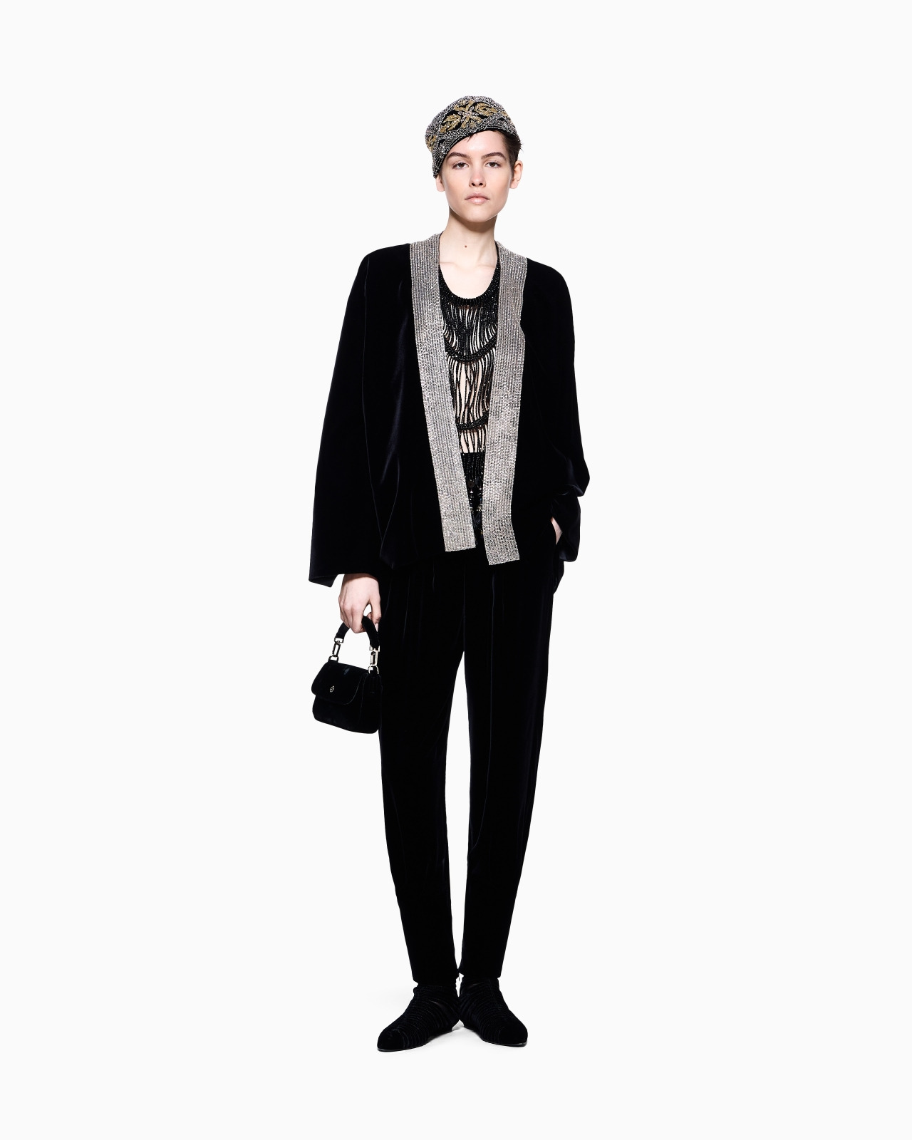 EMBROIDERED VELVET JACKET - 2