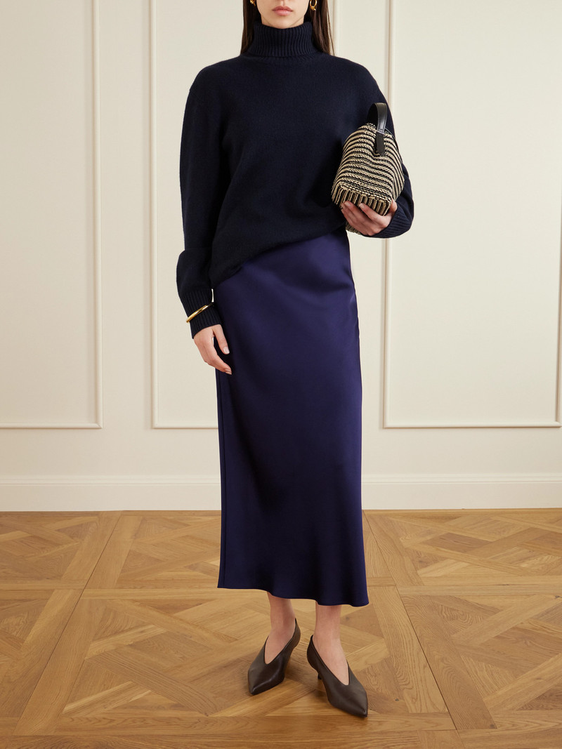 Another Tomorrow Satin Midi Skirt outlook