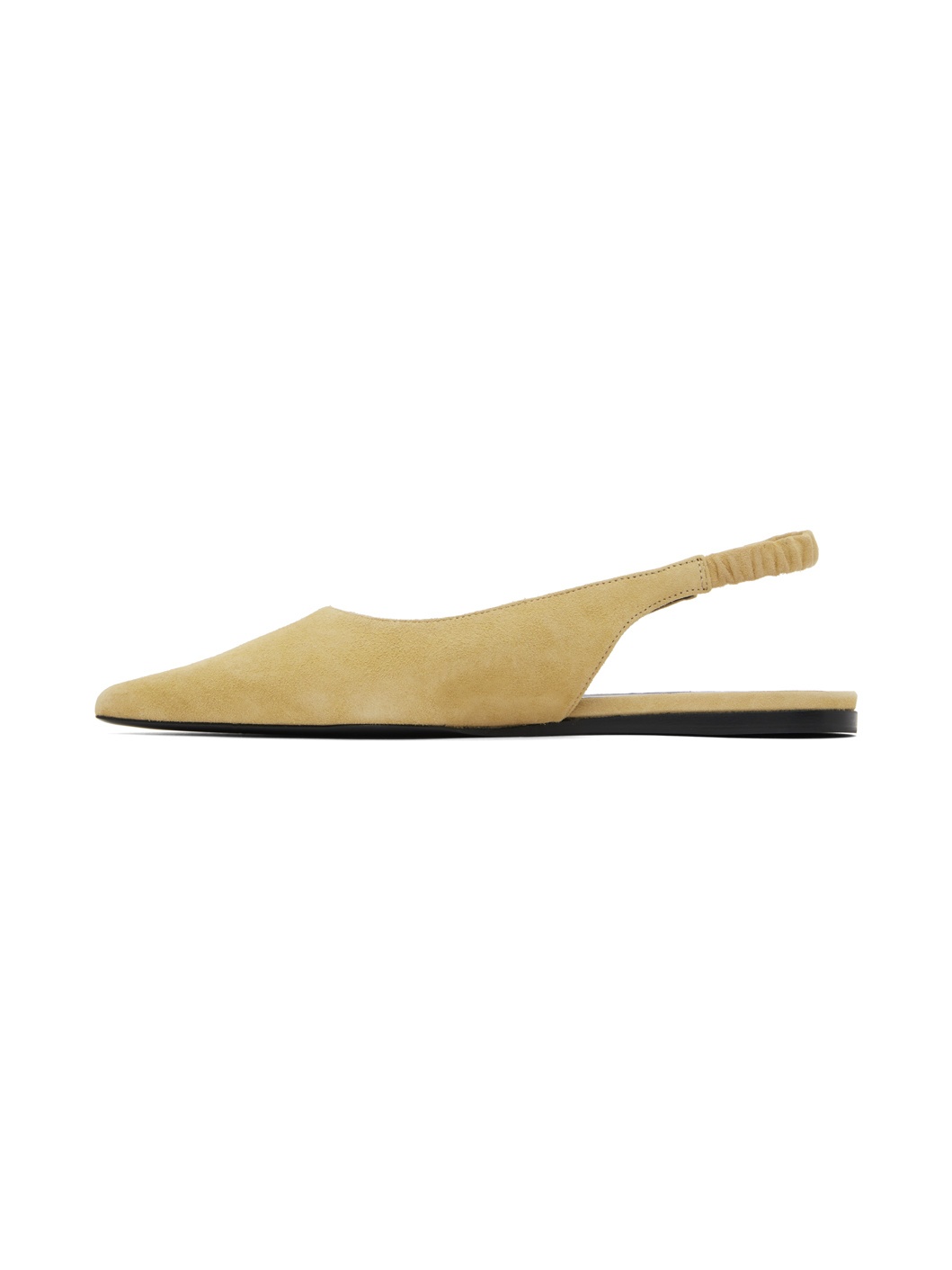 Beige Spike Slingback Ballerina Flats - 3