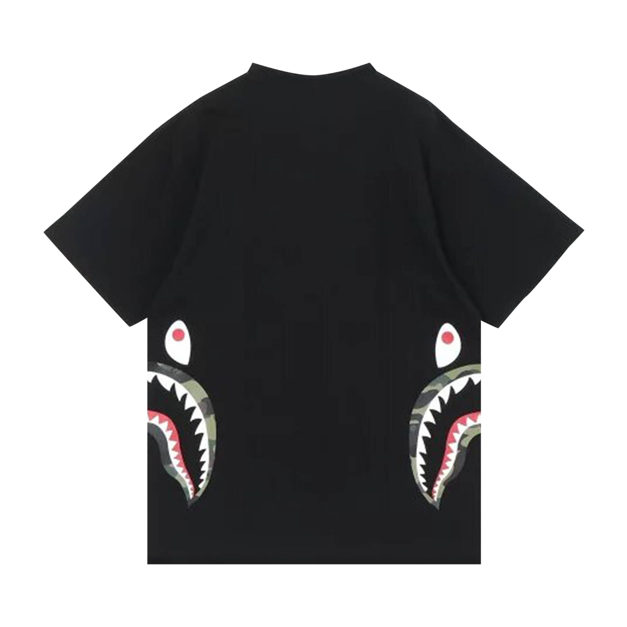 BAPE 1st Camo Side Shark Tee 'Black/Green' - 2