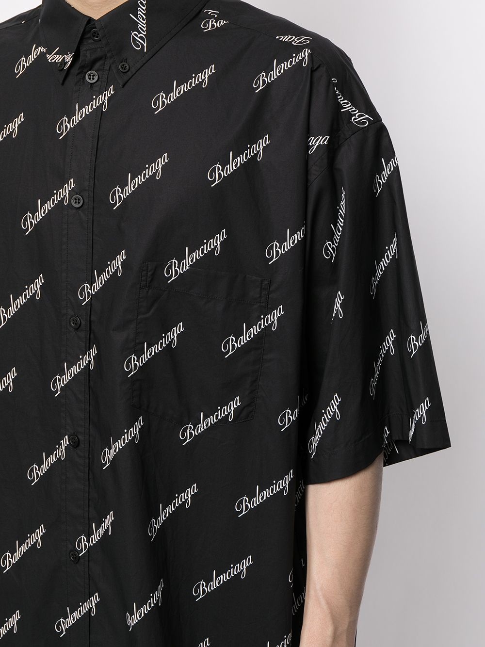 logo-print overized shirt - 5