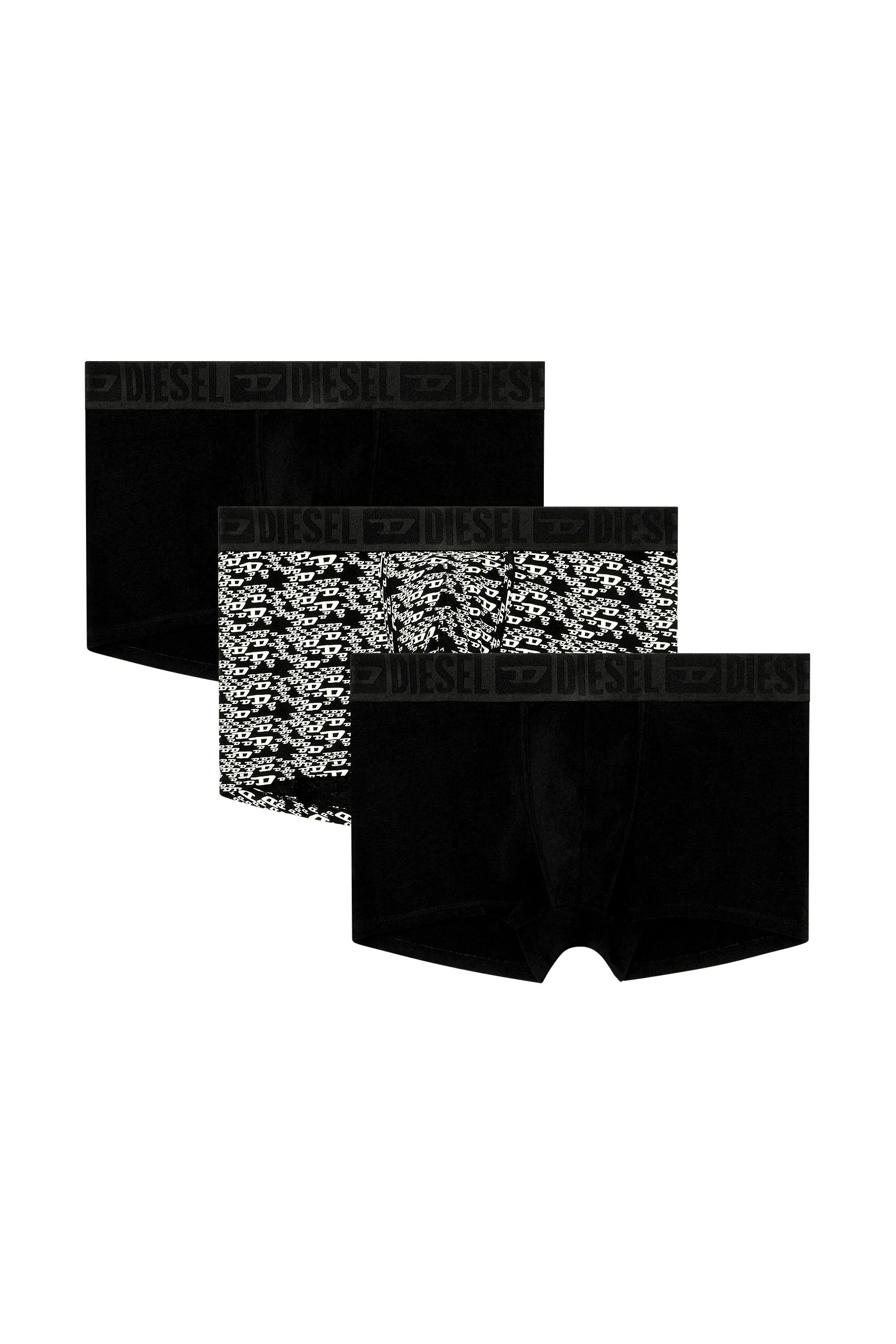 SET OF THREE STRETCH COTTON TRUNKS WITH ALL-OVER PRINT - 1