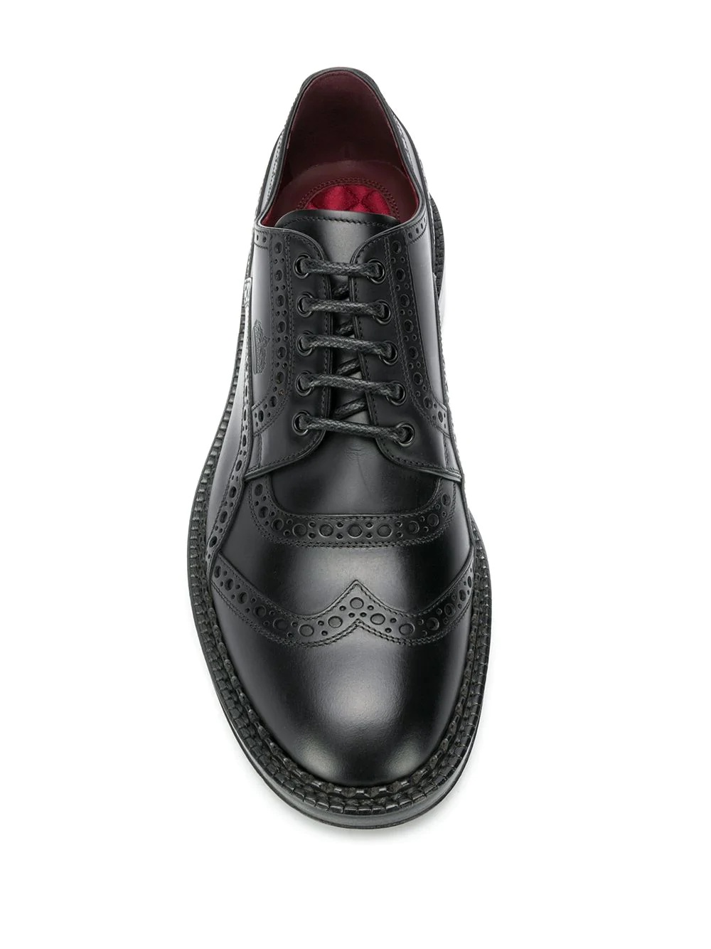 formal leather brogues - 4