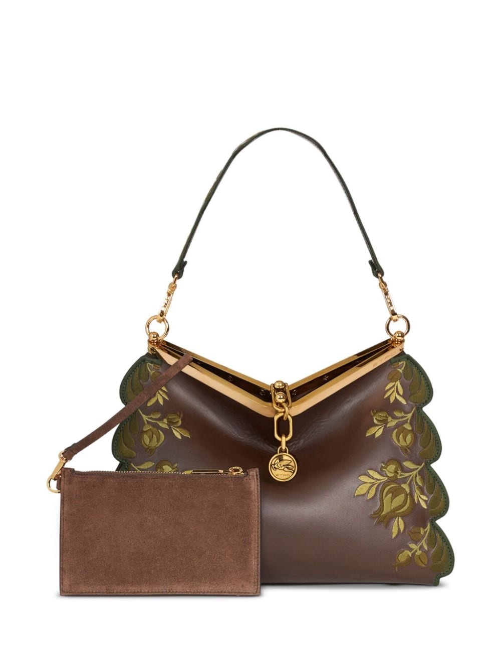 medium embroidered Vela shoulder bag - 7