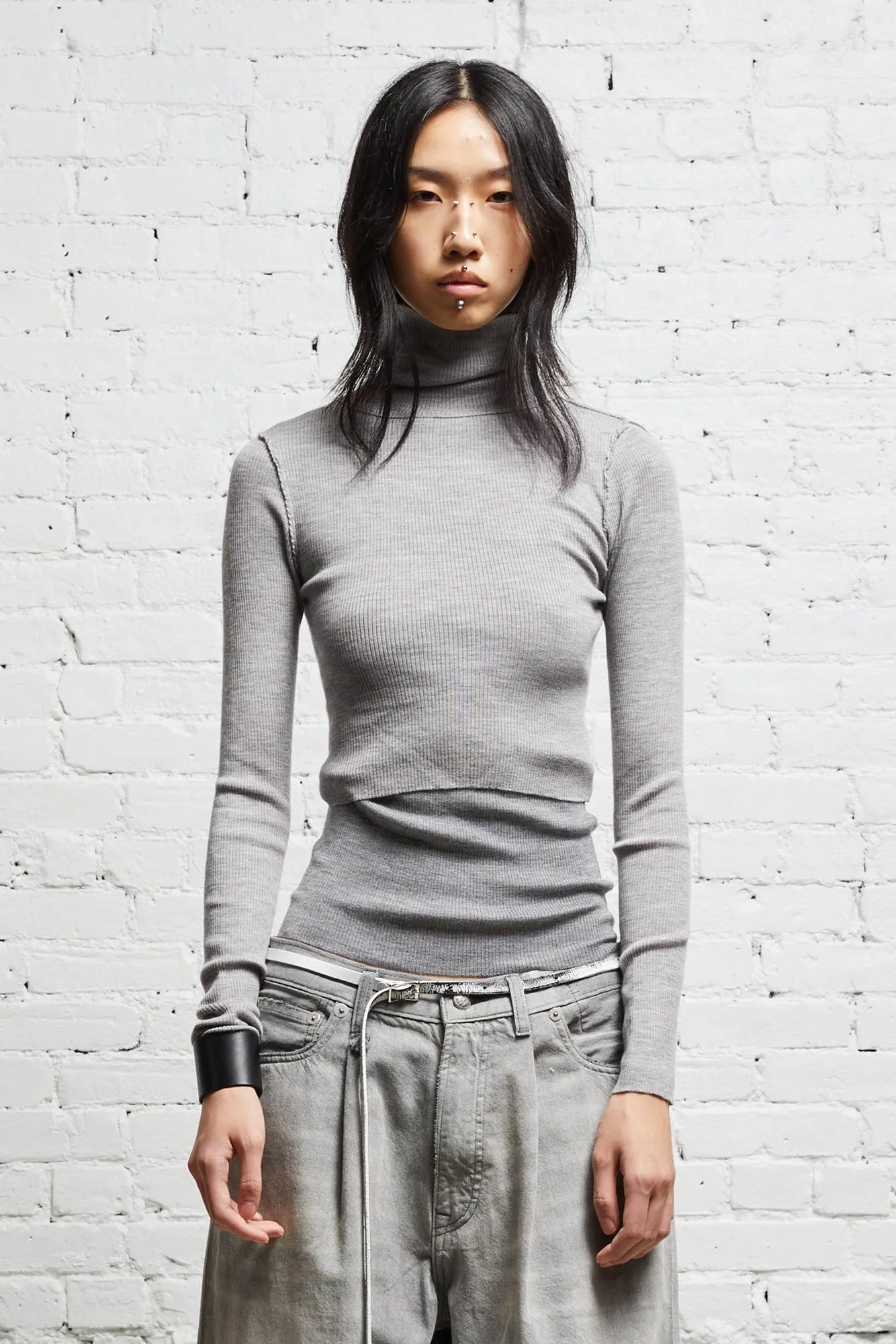 TURTLENECK TWIN SET - MULTI-GREY - 4