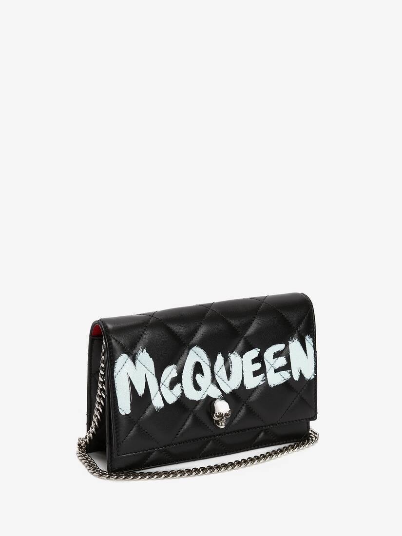 Women's Small Skull Bag in Black/ivory - 2