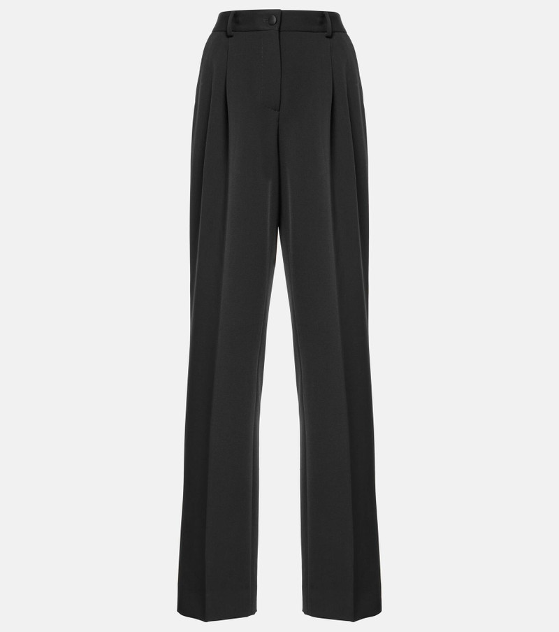 Wool and silk wide-leg pants - 1