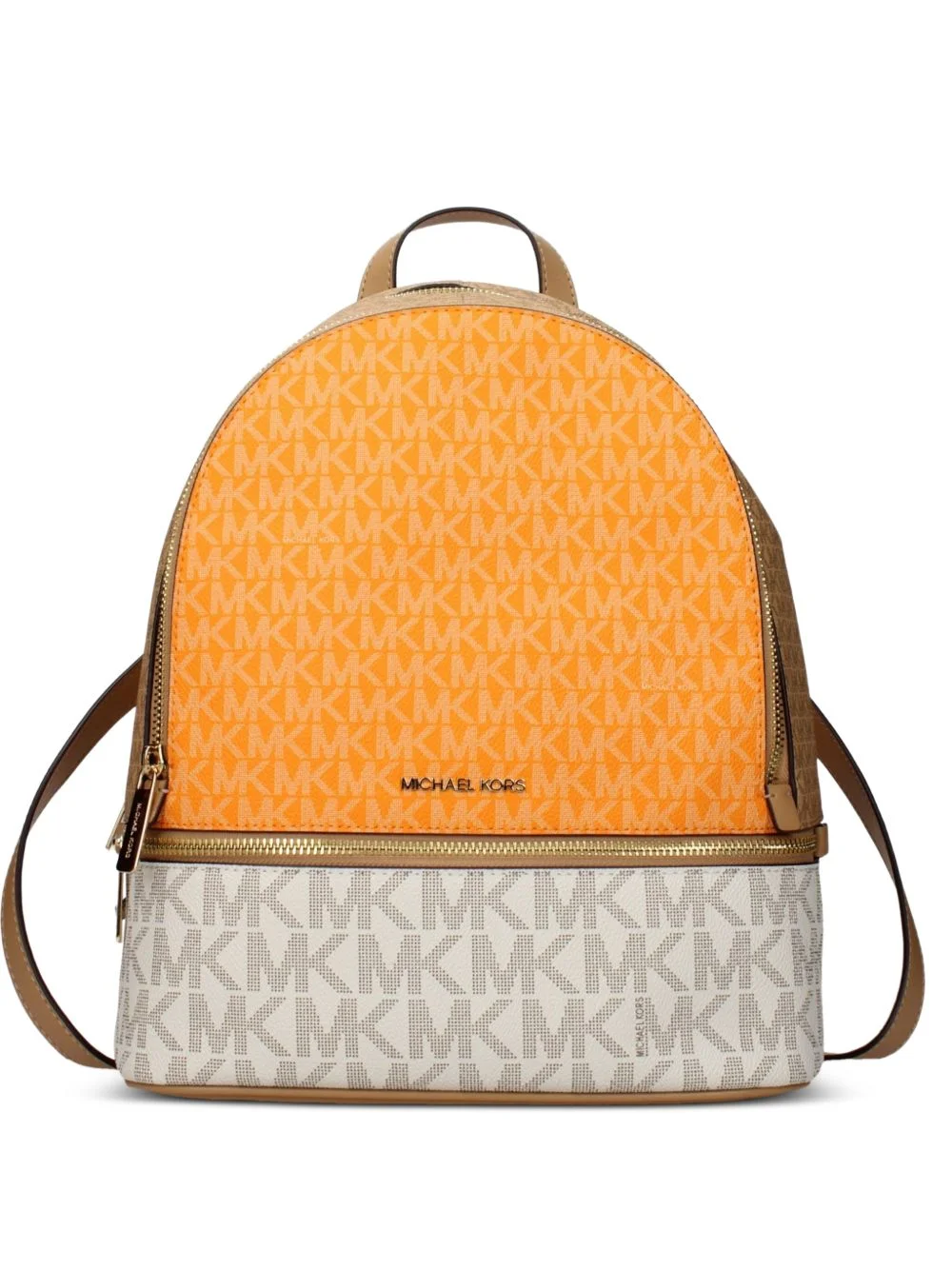 monogram colour-block backpack - 1