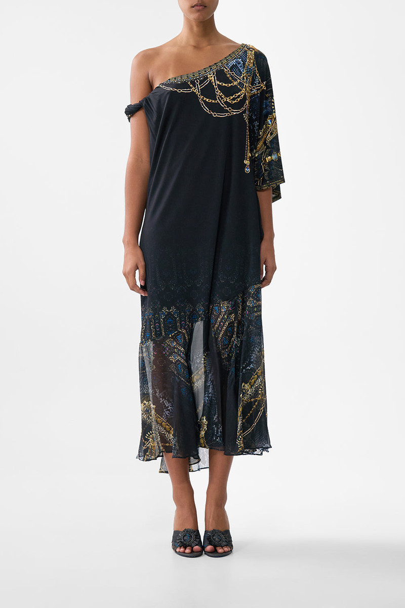 CAMILLA TWISTED ONE SHOULDER DRESS outlook
