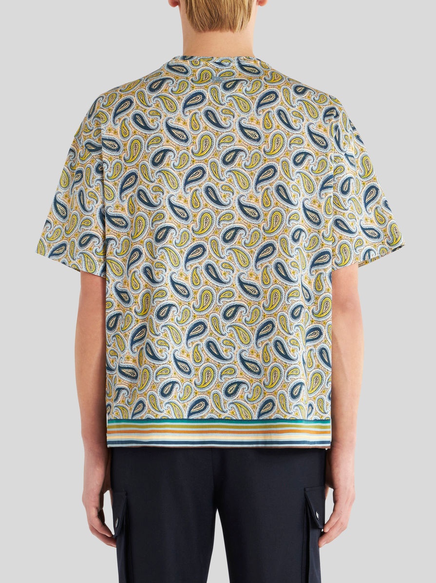 T-SHIRT WITH MICRO PAISLEY - 4