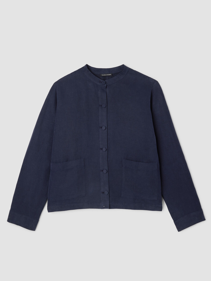 Linen Silk Twill Shirt Jacket 1
