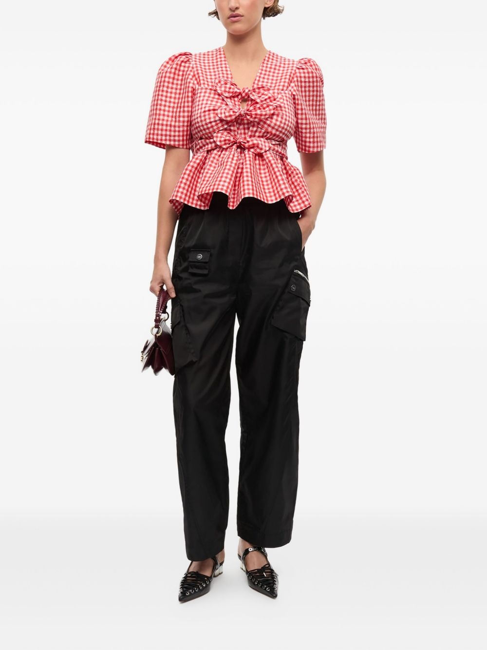 self-tie blouse - 2