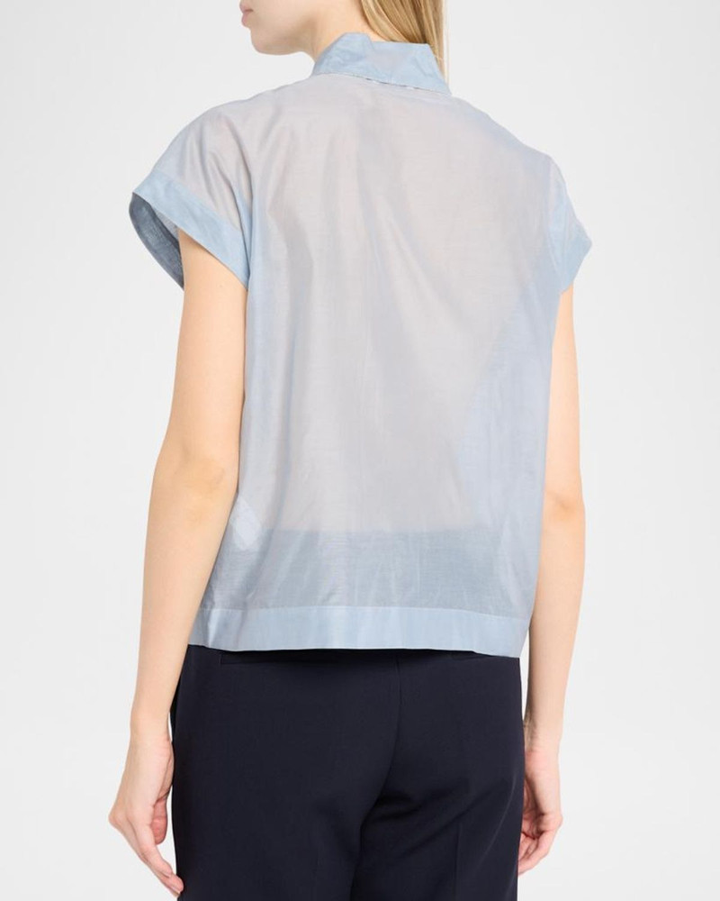Chain-Trim Cotton-Silk Shirt 3