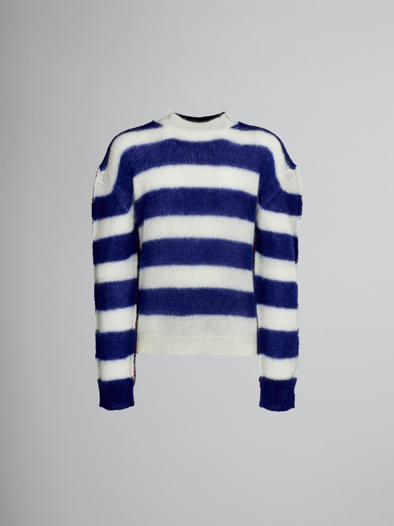 MOHAIR AND WOOL SWEATER WITH MULTICOLOUR STRIPES 1