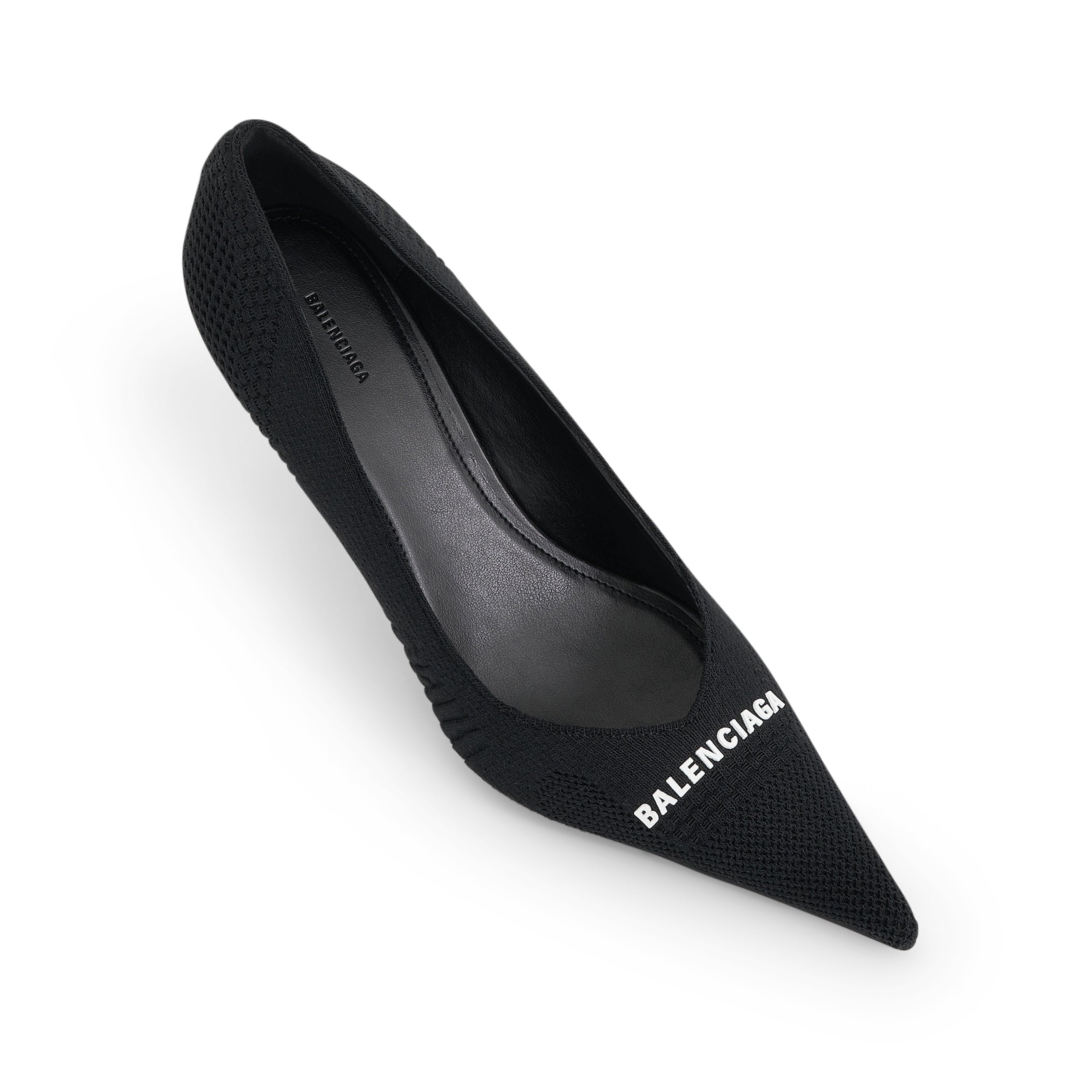 BALENCIAGA Logo Knife 2.0 80mm Pumps in Black/White | marais