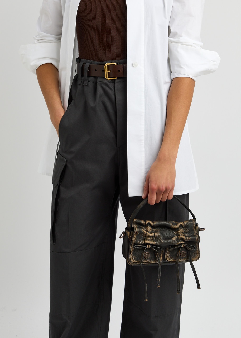 Acne Studios Mini Multipocket Faded Grained-leather top Handle bag - 6