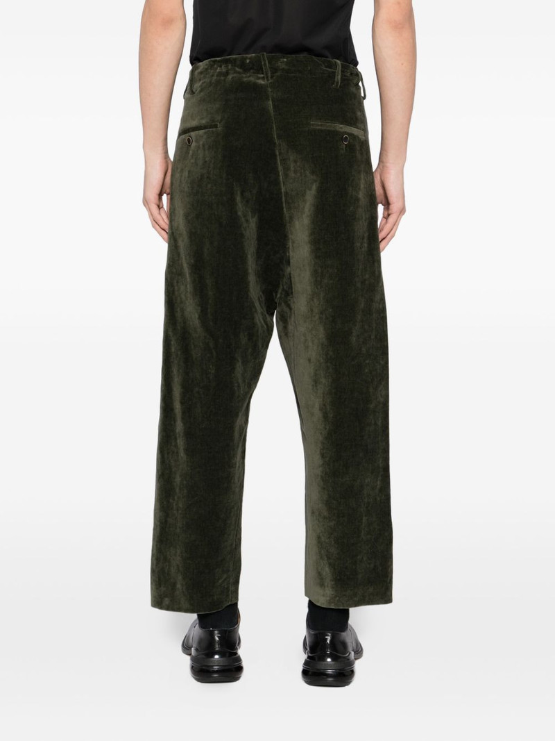 velvet drop-crotch trousers 4