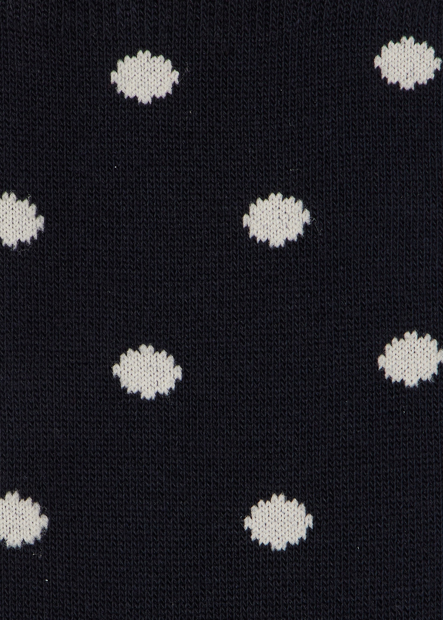 Women's Navy and White Polka Dot Frill Socks - 3