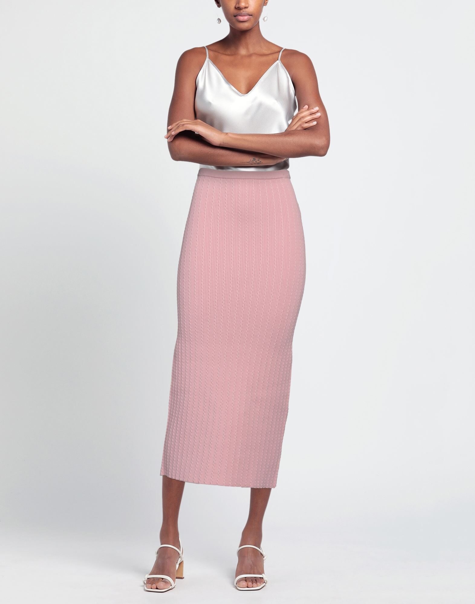 Pink Women's Midi Skirt - 2