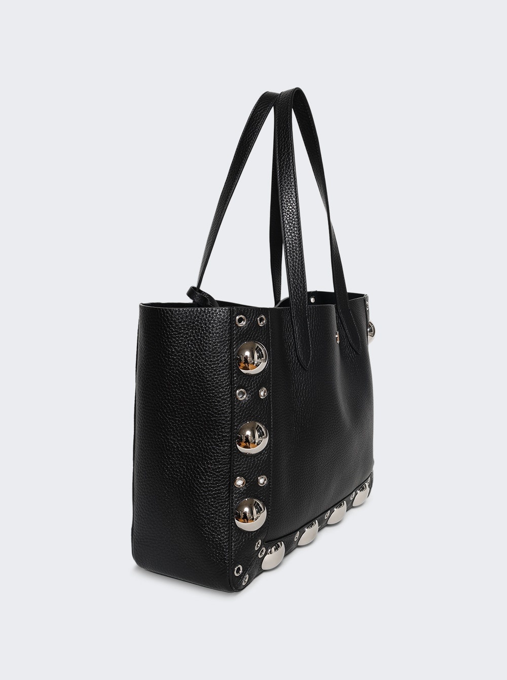 Medium NellcÔte Grainy Calfskin Shopping Tote Black - 4