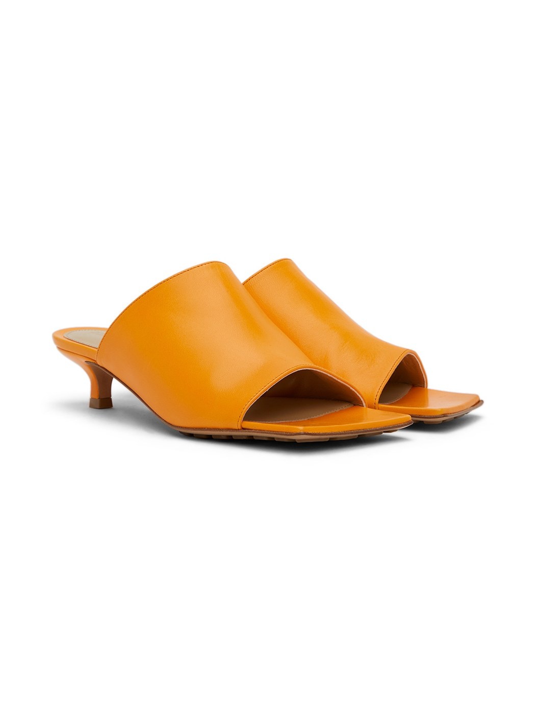 Orange Stretch Heeled Sandals - 4