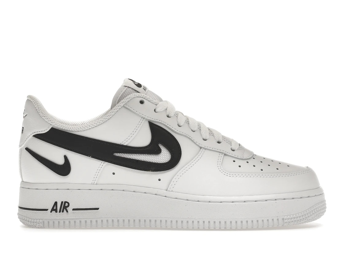 Nike Air Force 1 Low '07 FM Cut Out Swoosh White Black - 1