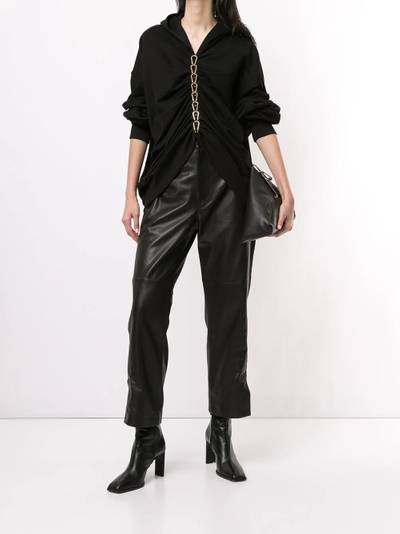 Dion Lee chain-link ruched hoodie outlook