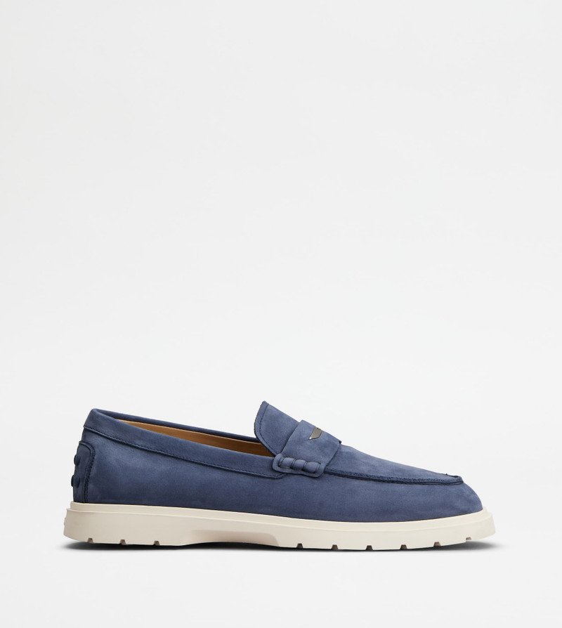 LOAFERS IN NUBUCK - BLUE 1