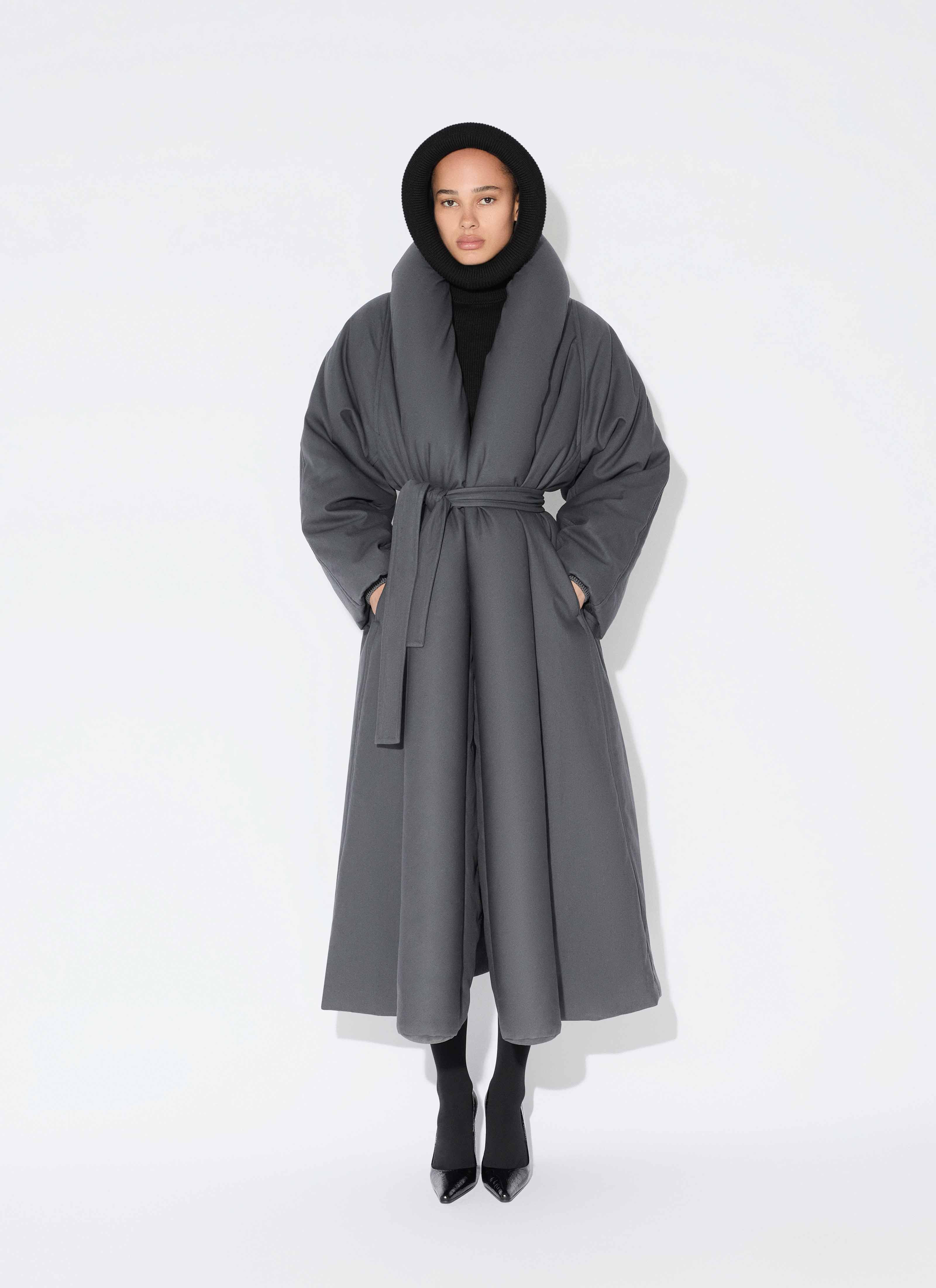 COTTON GABARDINE PADDED TRENCH - 2