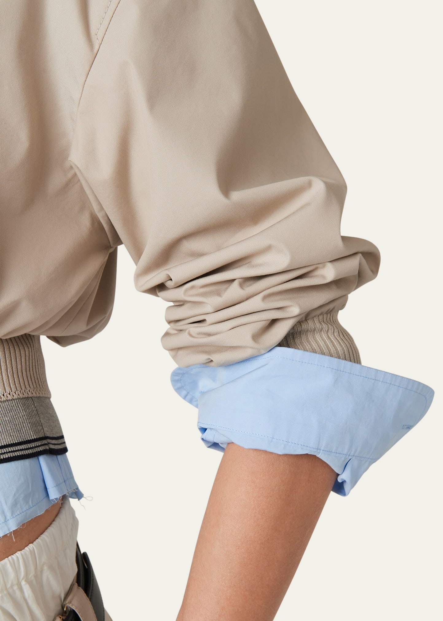 Long-Sleeve Crop Zip Bomber Jacket - 5
