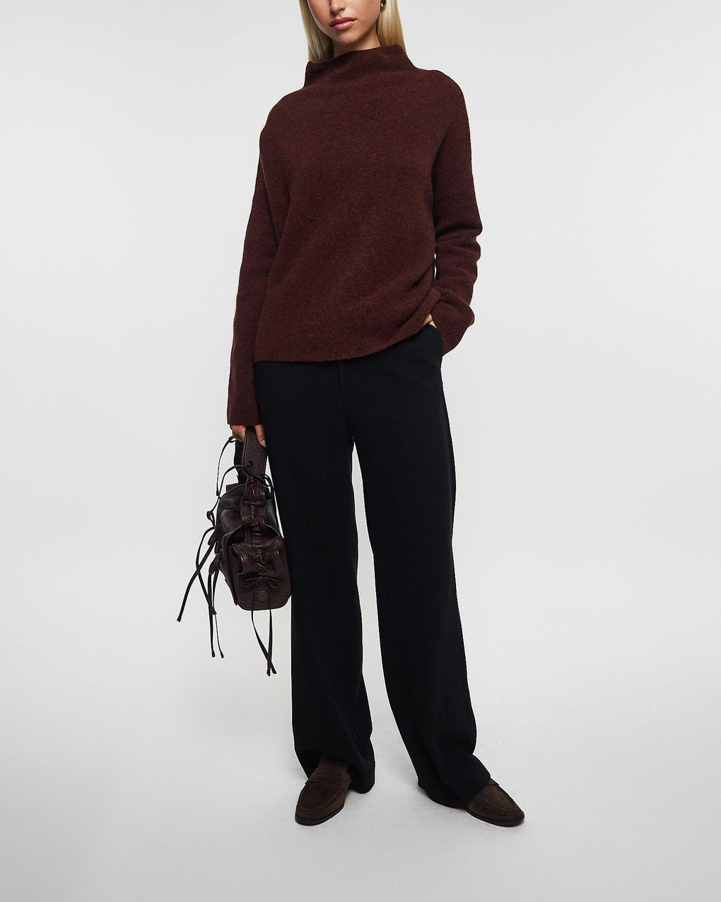 Sweater Mika Yak Funnelneck Burgundy - 3
