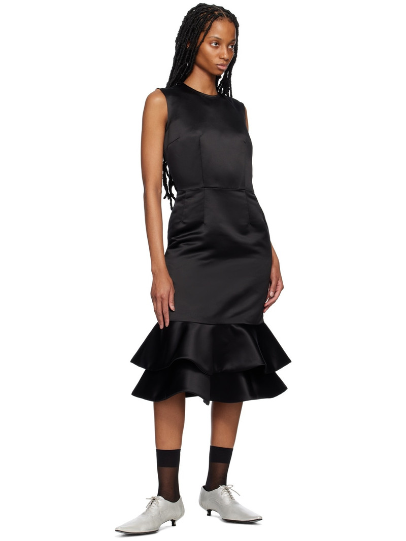 Comme Des Garçons Black Peplum Midi Dress outlook