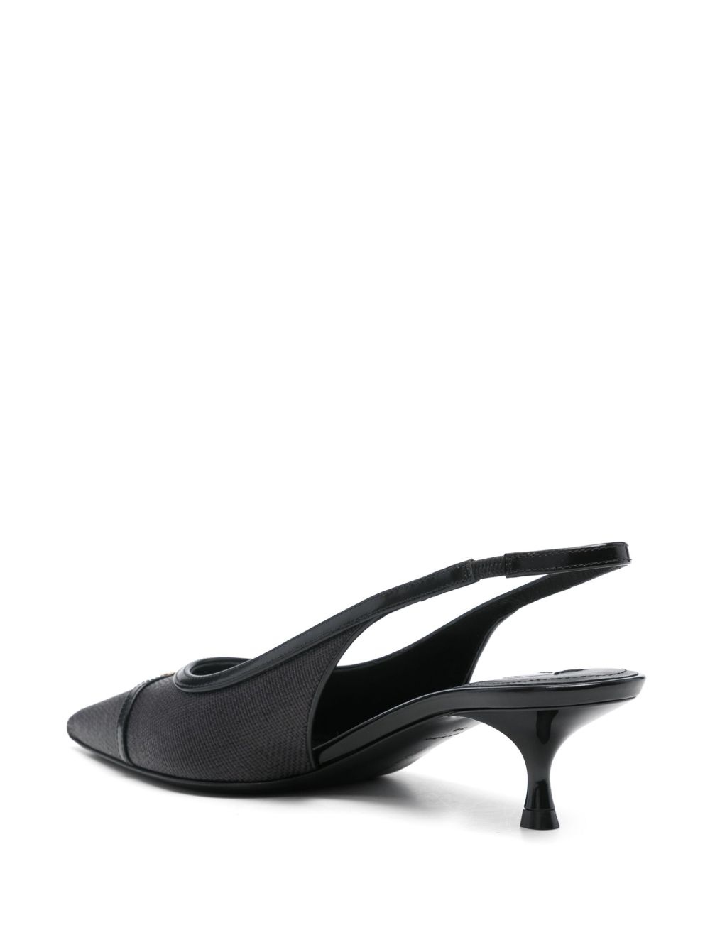 50mm canvas slingback pumps - 3